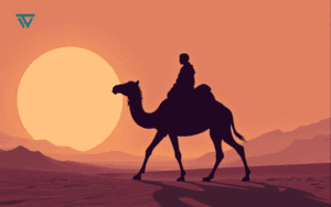 Forgiveness in Islam, a boy in camel in desert