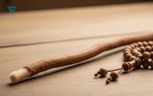 Miswak Benefits in Islam, a miswak and a tasbih in a table