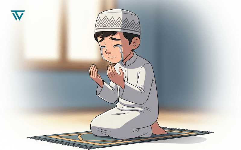 Tears of Repentance The Silent Prayer Allah Loves to Hear, a boy crying in dua